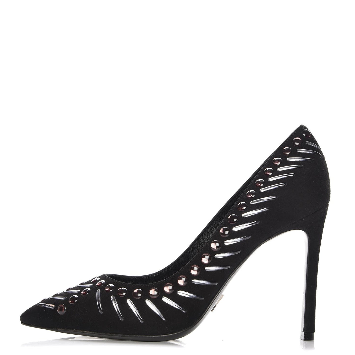 Suede Spikes Pumps 37.5 Black