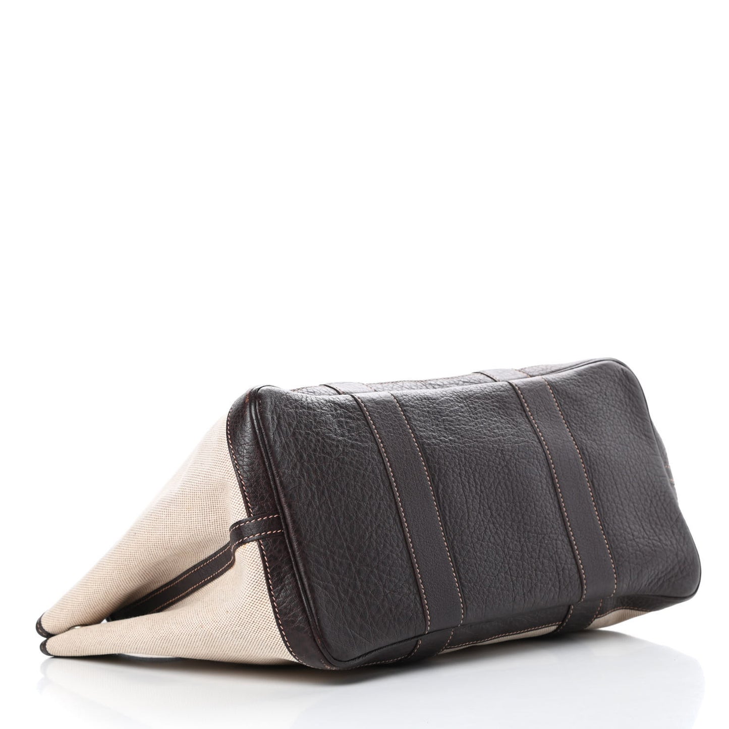 Toile Buffle Gala Garden Party Tote 36 MM Marron Fonce