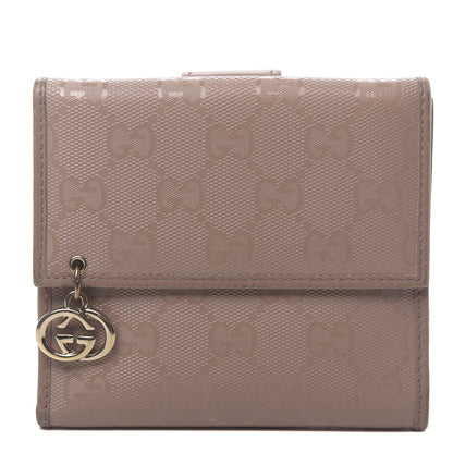 Gucci Imprime Monogram GG Pierce French Flap Wallet Winter Rose 1 of 10