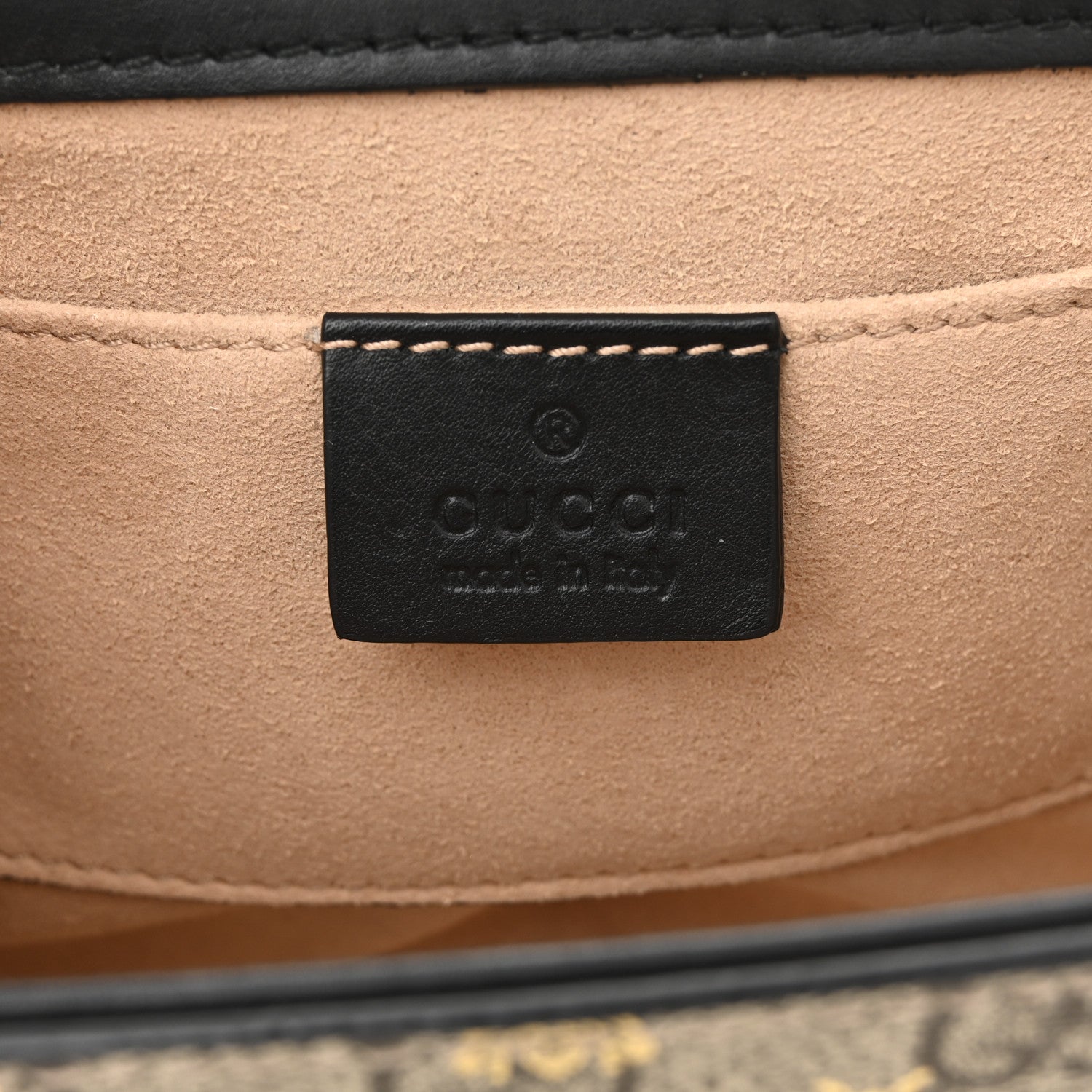 Gucci GG Supreme Monogram Bees Small Padlock Shoulder Bag Black 6 of 12