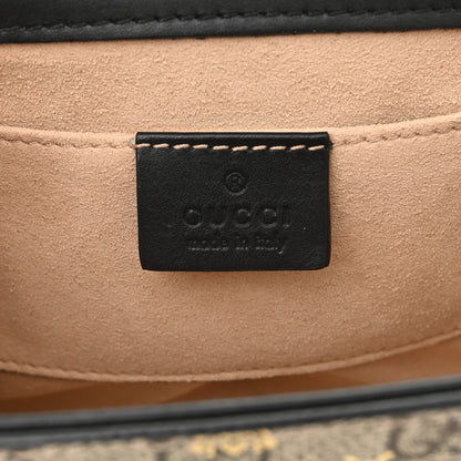 Gucci GG Supreme Monogram Bees Small Padlock Shoulder Bag Black 6 of 12