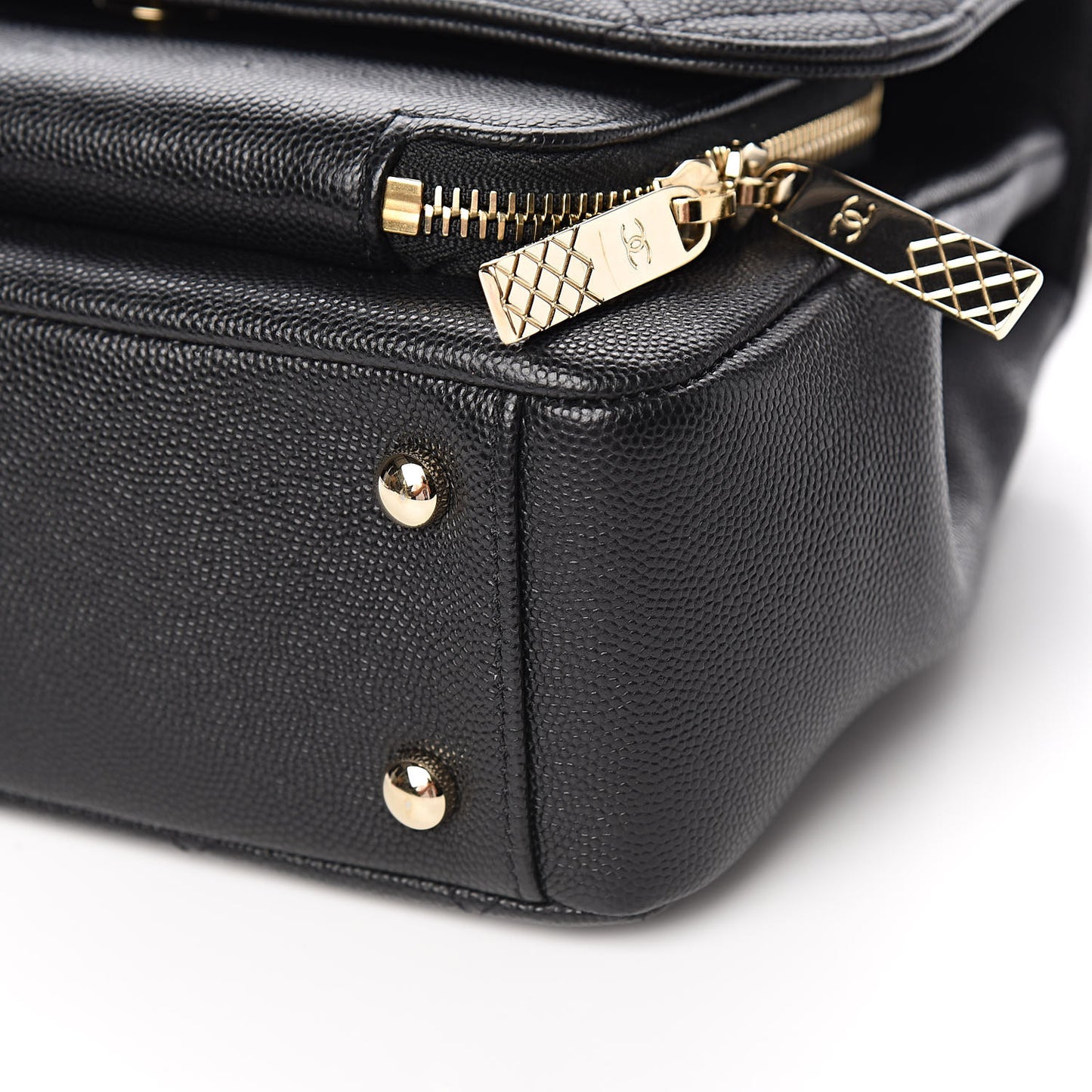 Caviar Quilted Small Business Affinity Flap Black