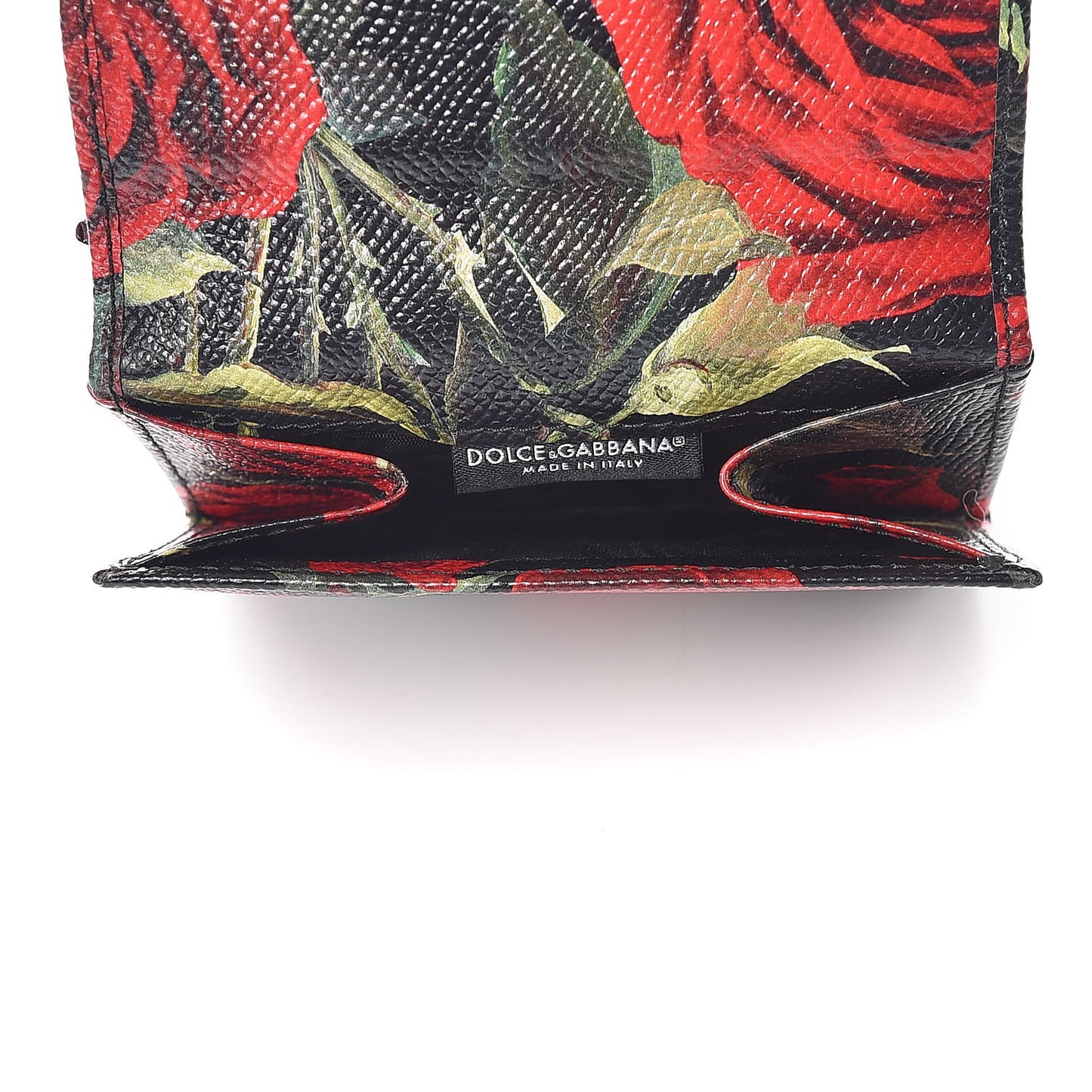 Dauphine Rose Print French Flap Wallet Multicolor