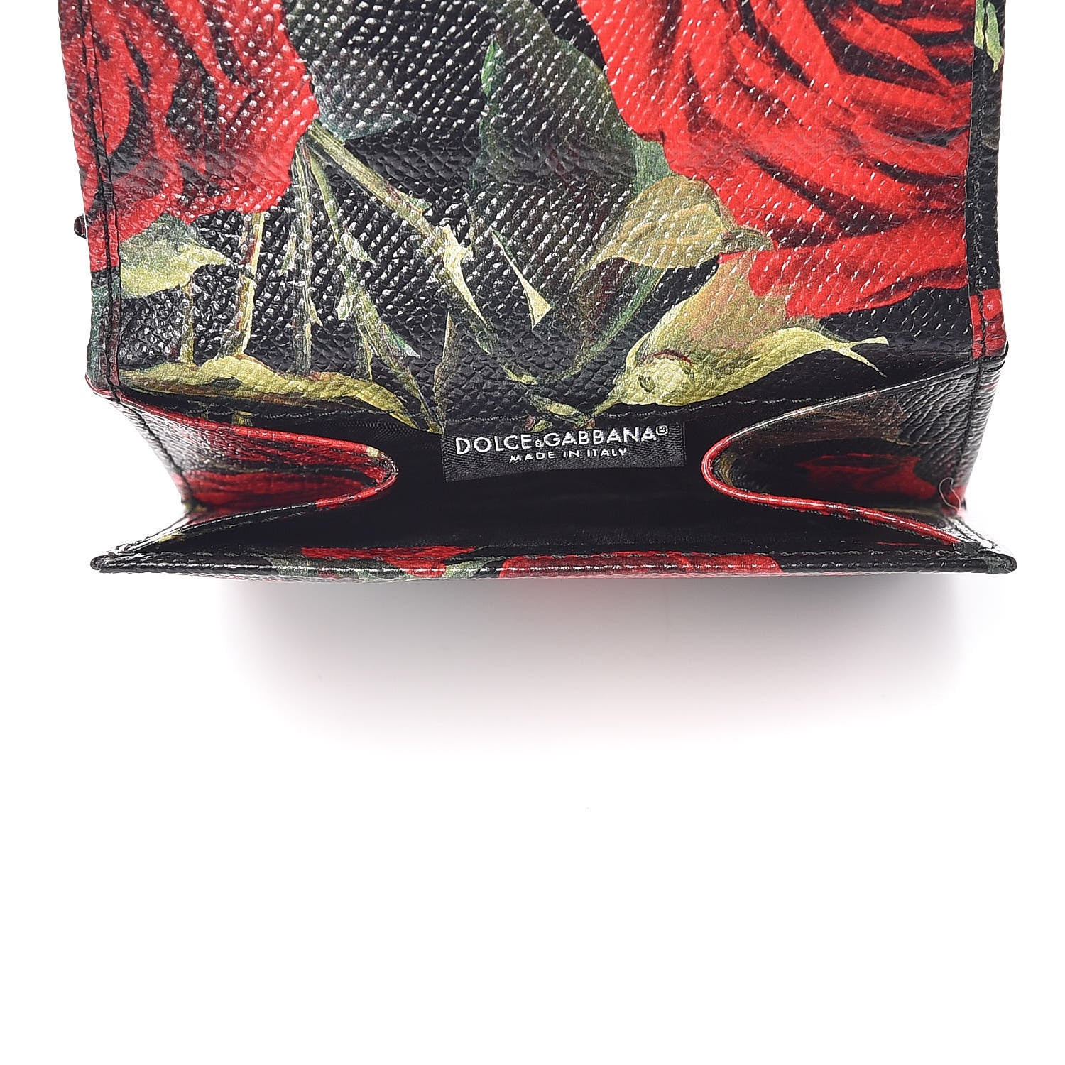 Dolce & Gabbana Dauphine Rose Print French Flap Wallet Multicolor 5 of 8