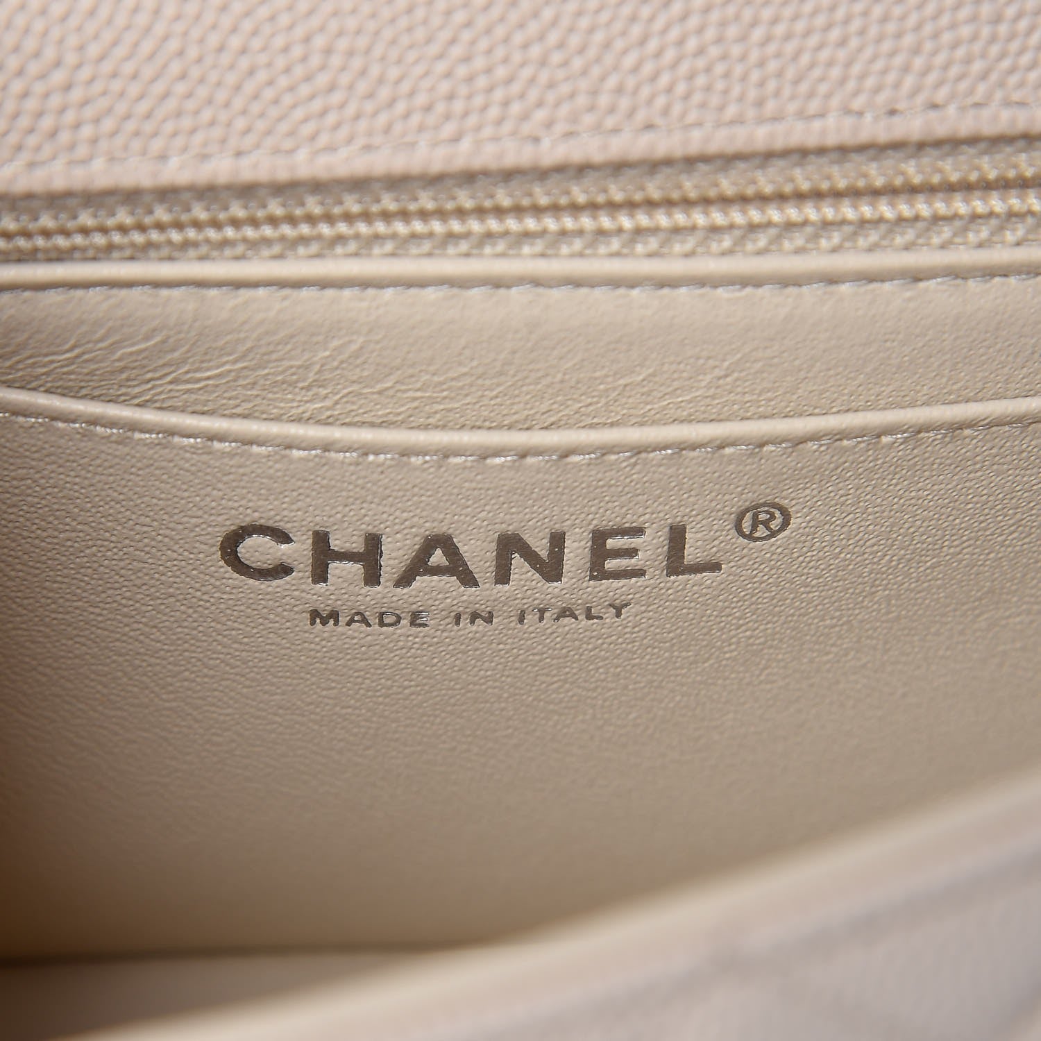 Chanel Caviar Quilted Mini Rectangular Flap Light Beige 6 of 7