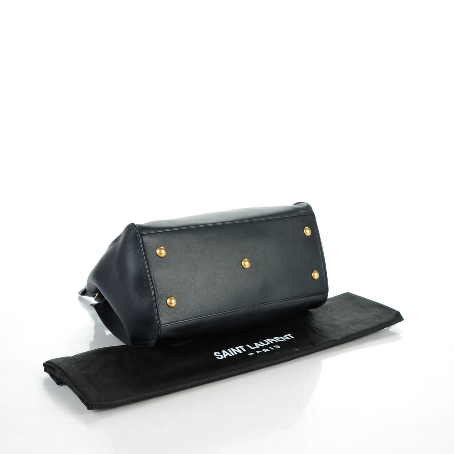 Calfskin Small Classic Y Cabas Navy Blue