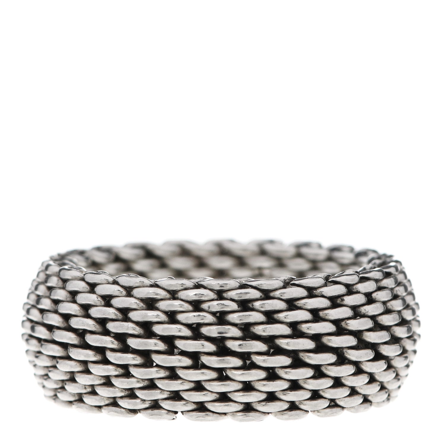 Tiffany Sterling Silver Somerset Mesh Ring 62 10 1 of 4