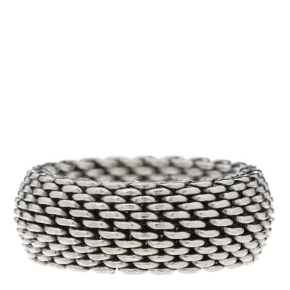 Tiffany Sterling Silver Somerset Mesh Ring 62 10 1 of 4