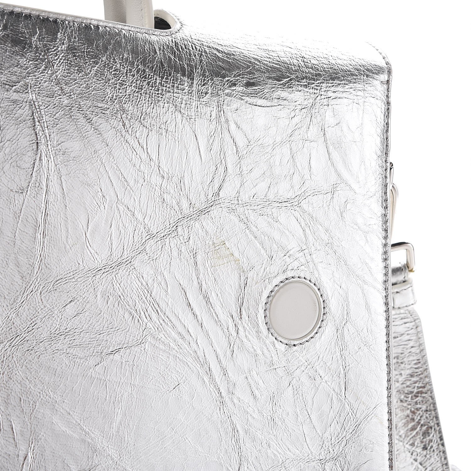 Christian Dior Metallic Calfskin Large Diorever Flap Silver 9 of 10
