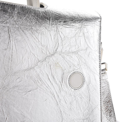 Christian Dior Metallic Calfskin Large Diorever Flap Silver 9 of 10
