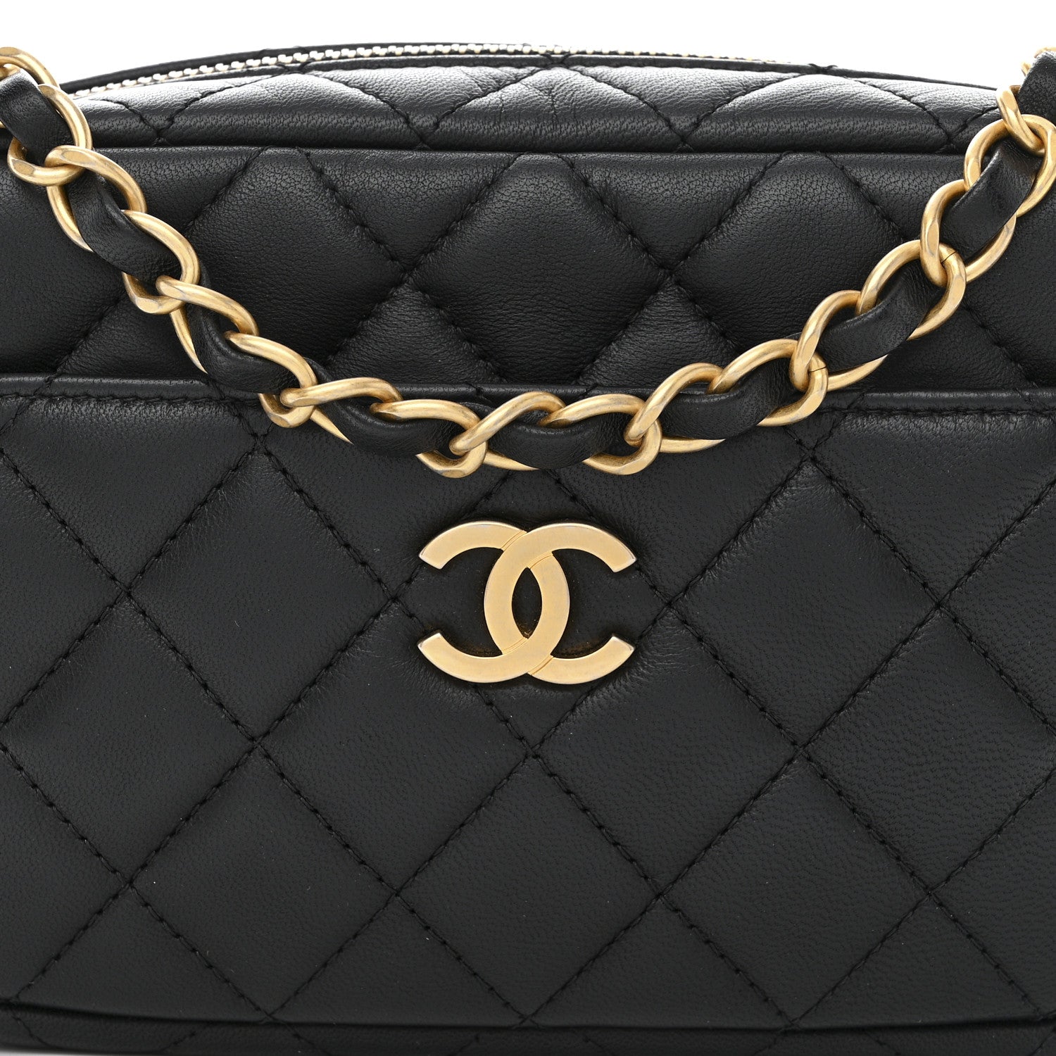 Chanel Lambskin Quilted Camera Bag Black 8 of 11