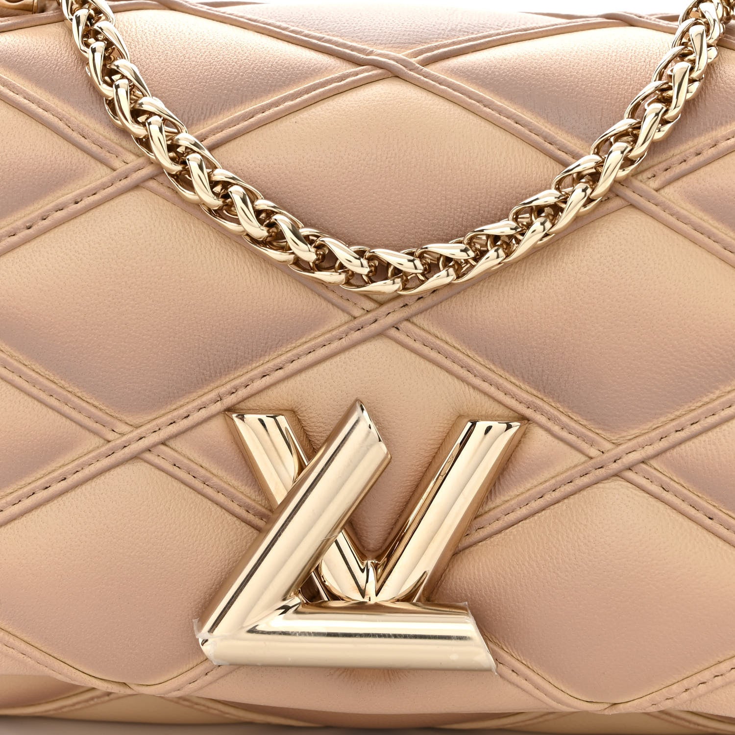 Louis Vuitton Lambskin Malletage Pico GO-14 Beige Pink 7 of 10