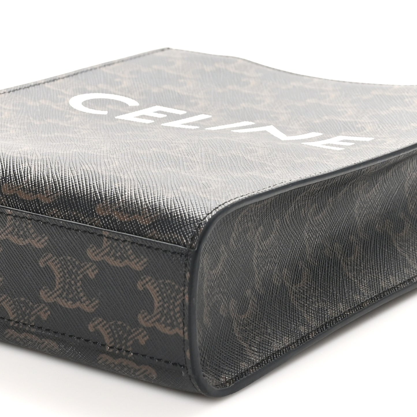 Triomphe Canvas Calfskin Mini Vertical Cabas Tan