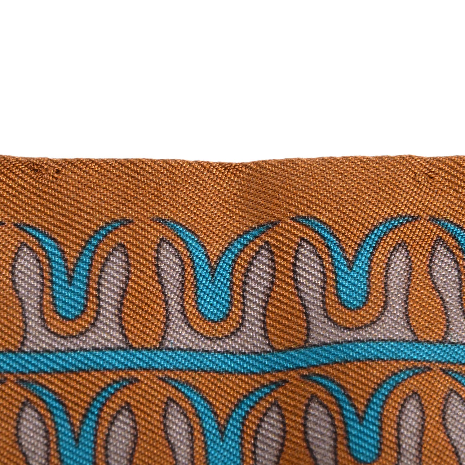 Hermes Silk Geometrie Cretoise Twilly Etoupe Marron Ciel 7 of 7