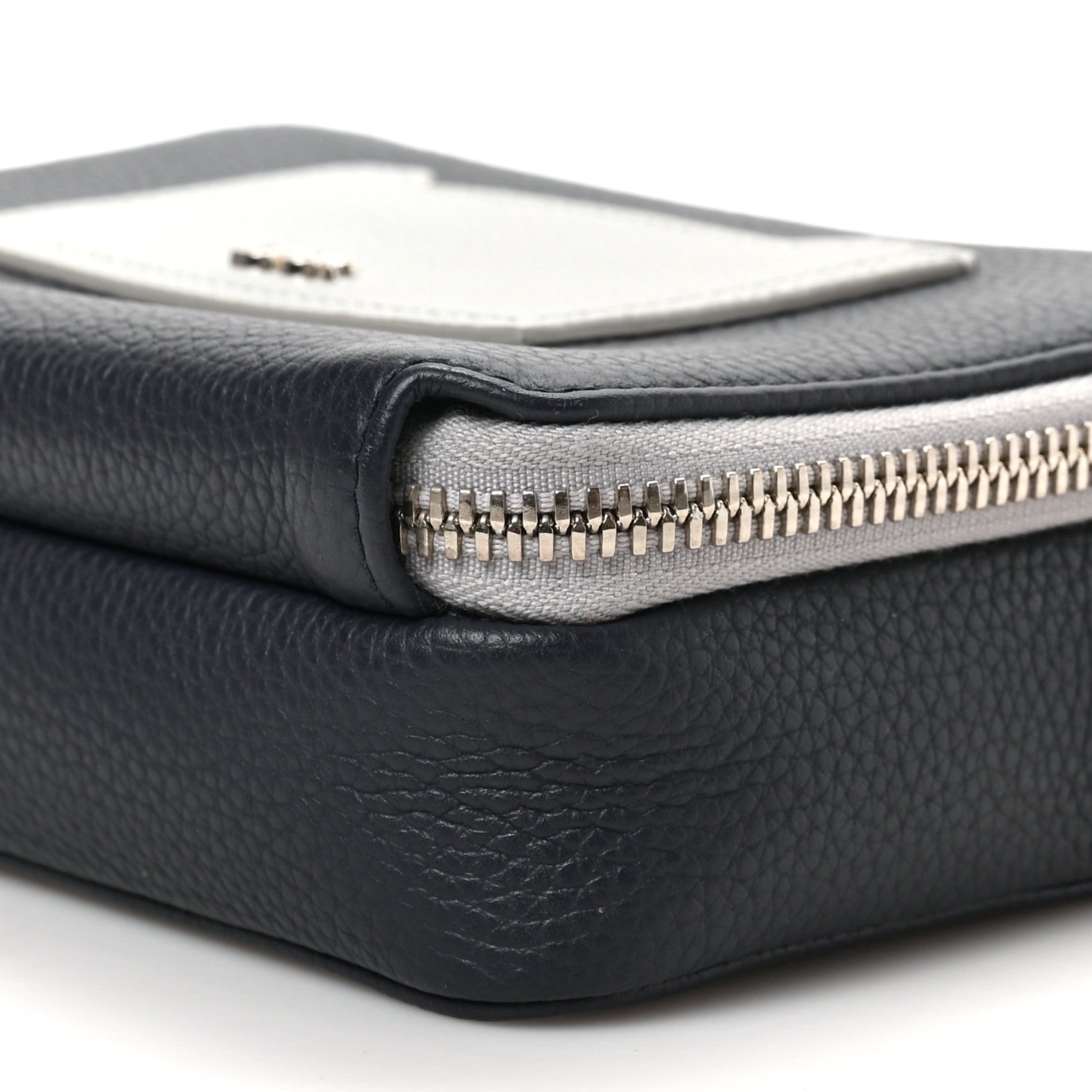 Christian Dior Calfskin Double Zip Crossbody Blue Grey 8 of 8