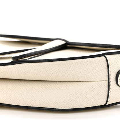 Christian Dior Grained Calfskin Mini Saddle Bag White 10 of 10