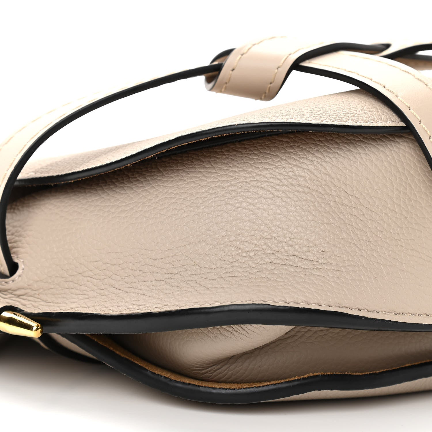 Loewe Grained Calfskin Small Gate Crossbody Bag Light Oat 9 of 10