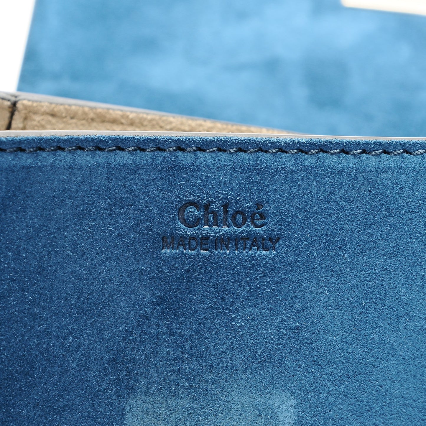 Suede Smooth Calfskin Mini Drew Shoulder Bag Majolica Blue