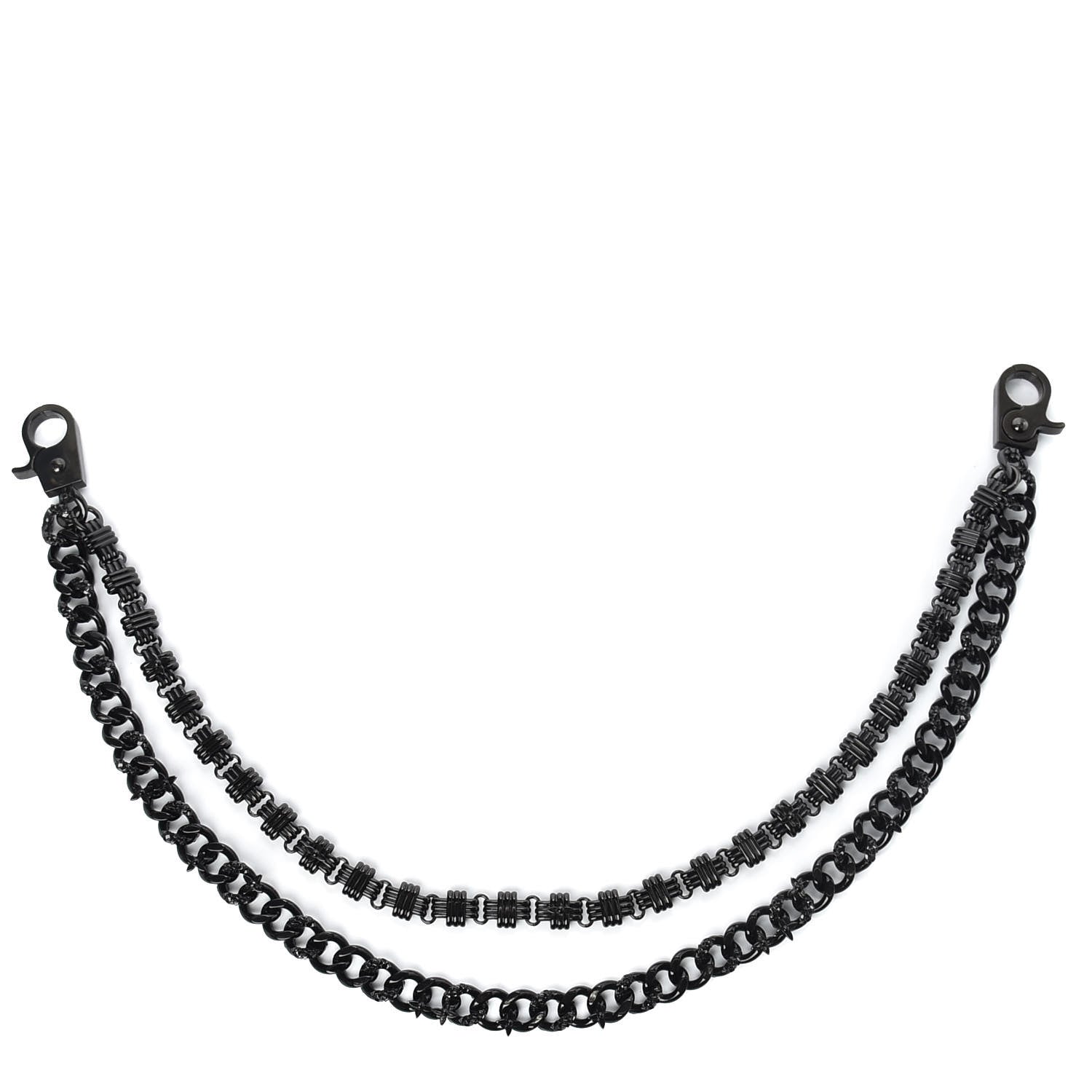 Louis Vuitton Metal Black As Knight Multi Chain Necklace Black 1 of 3