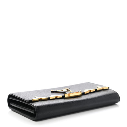 Louis Vuitton Taurillon Embellished Capucines Long Wallet Black 4 of 8