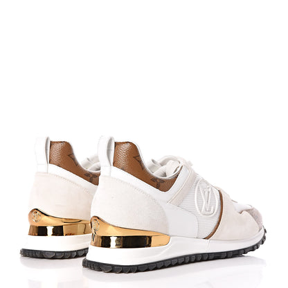Louis Vuitton Suede Reverse Monogram Run Away Sneakers 38 White 4 of 14