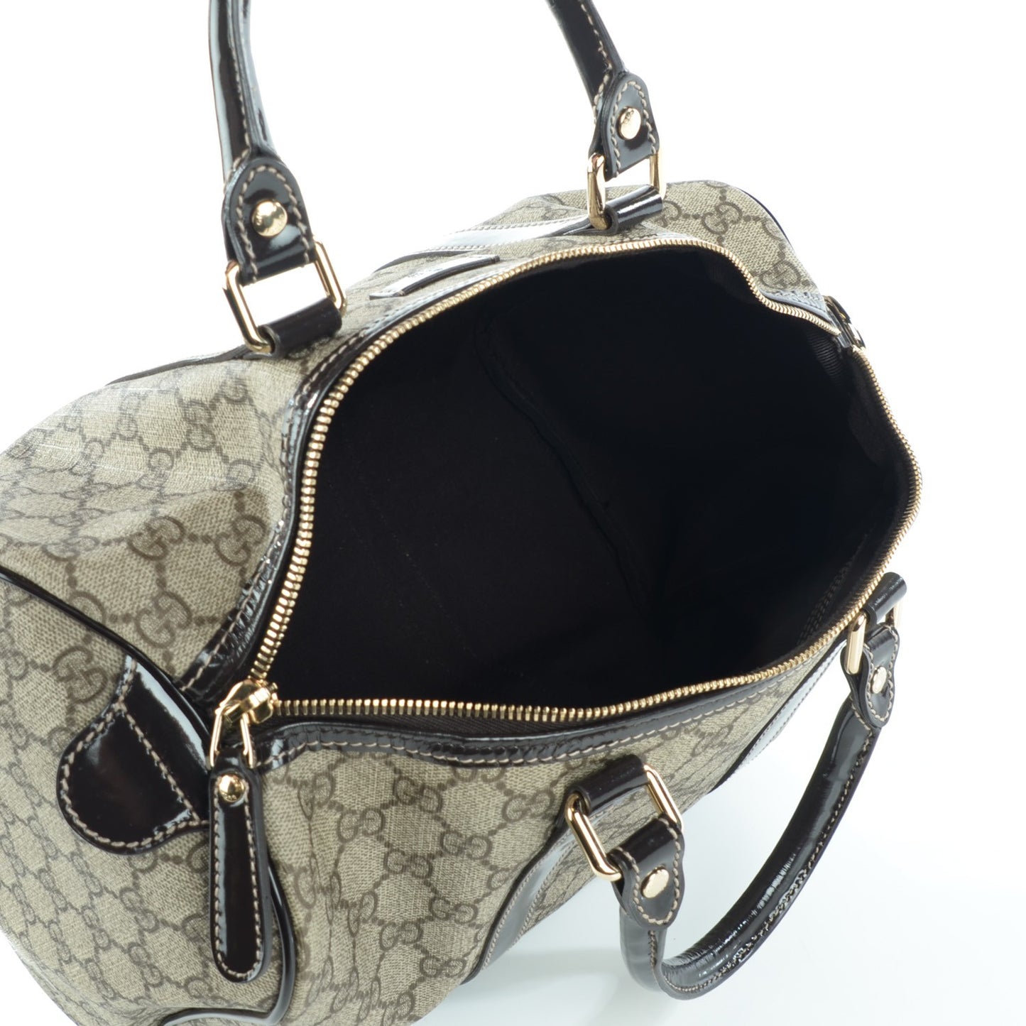 GG Plus Monogram Medium Joy Boston Dark Brown