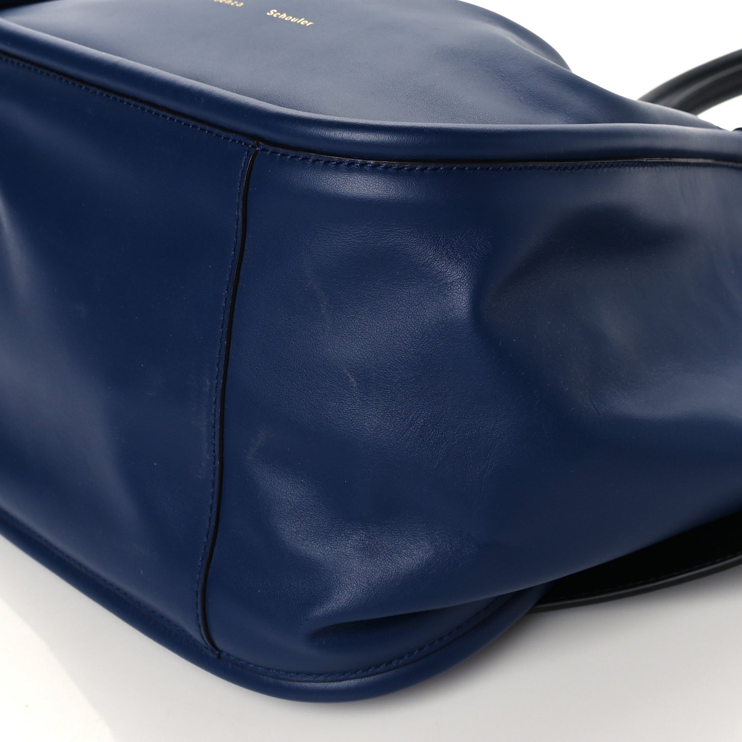 Calfskin Large Ruched Tote Cobalt