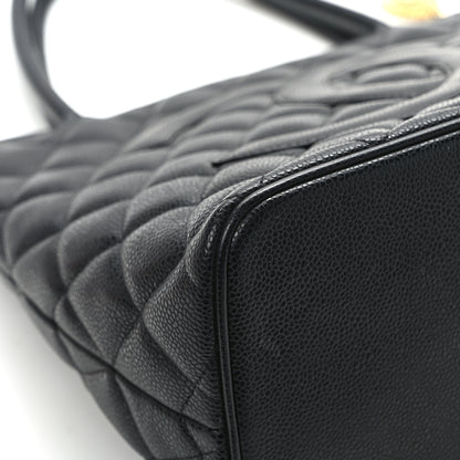 Chanel Caviar Quilted Medallion Tote Black 11 of 14