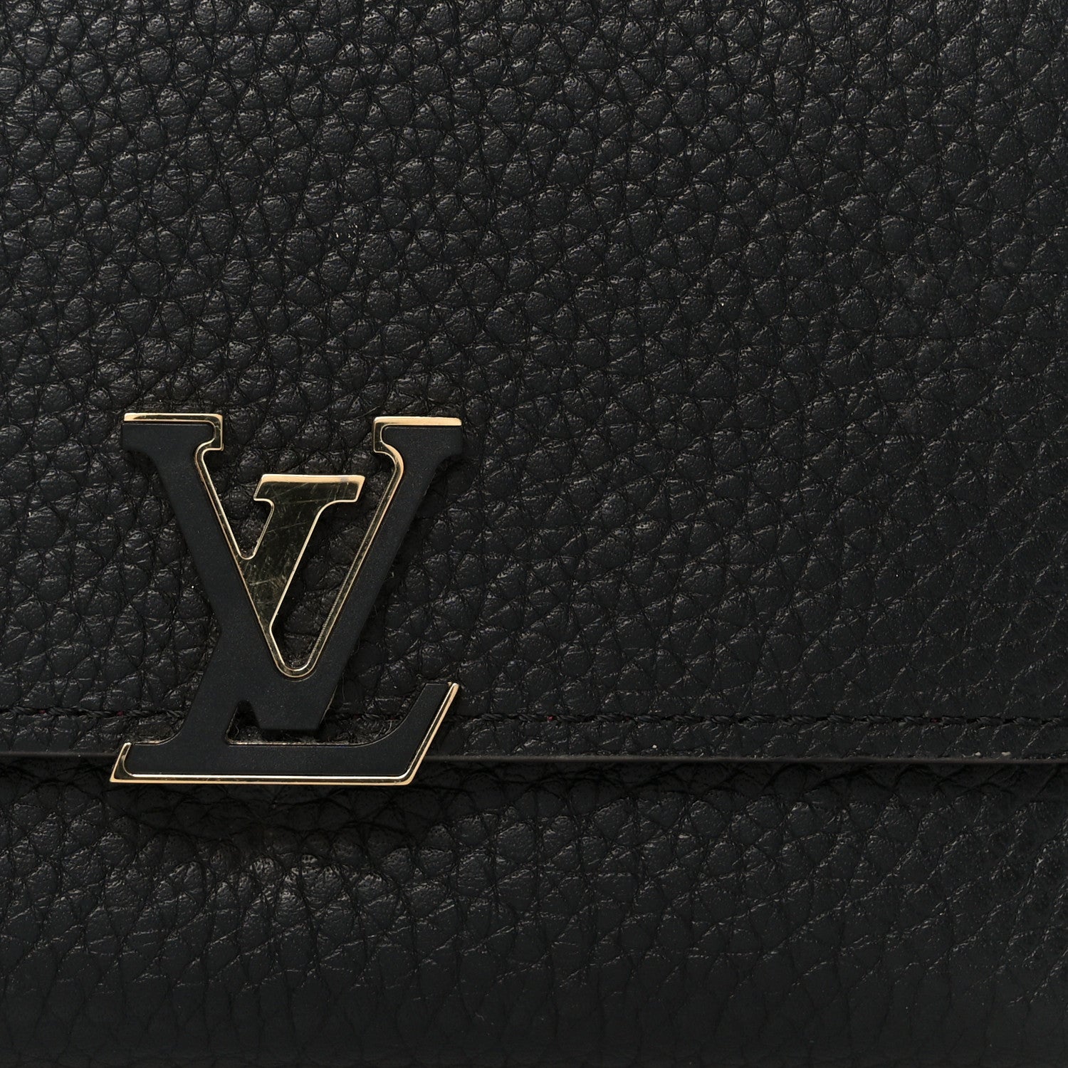 Louis Vuitton Taurillon Capucines Compact Wallet Black 8 of 8