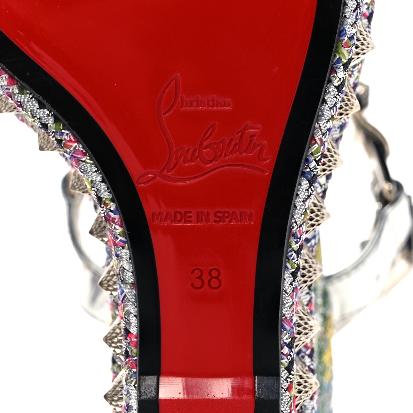 Paillette Pira Ryad 110 Wedge Sandals 38 Silver
