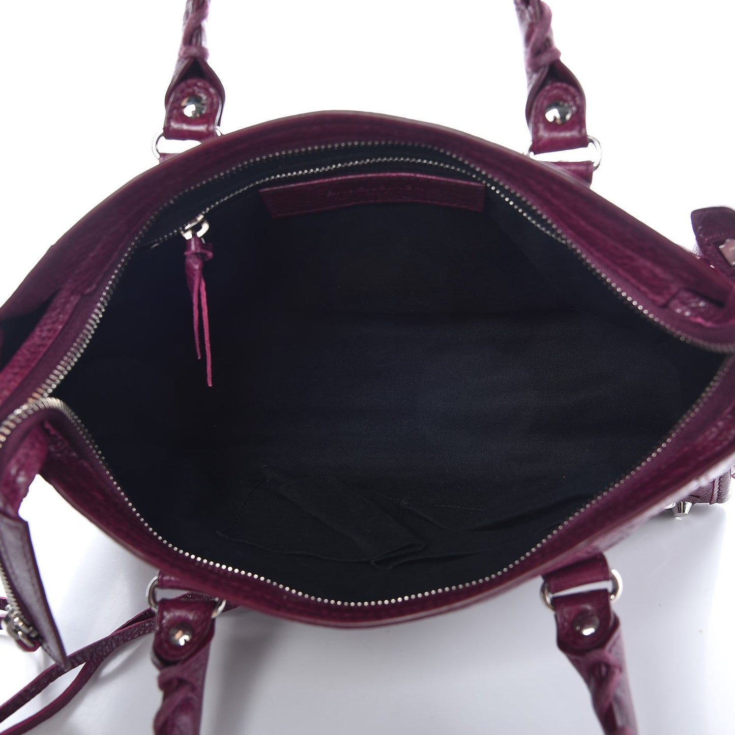 Agneau Classic Silver Hardware S City Violet Prune