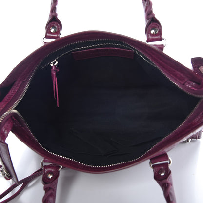Balenciaga Agneau Classic Silver Hardware S City Violet Prune 5 of 7