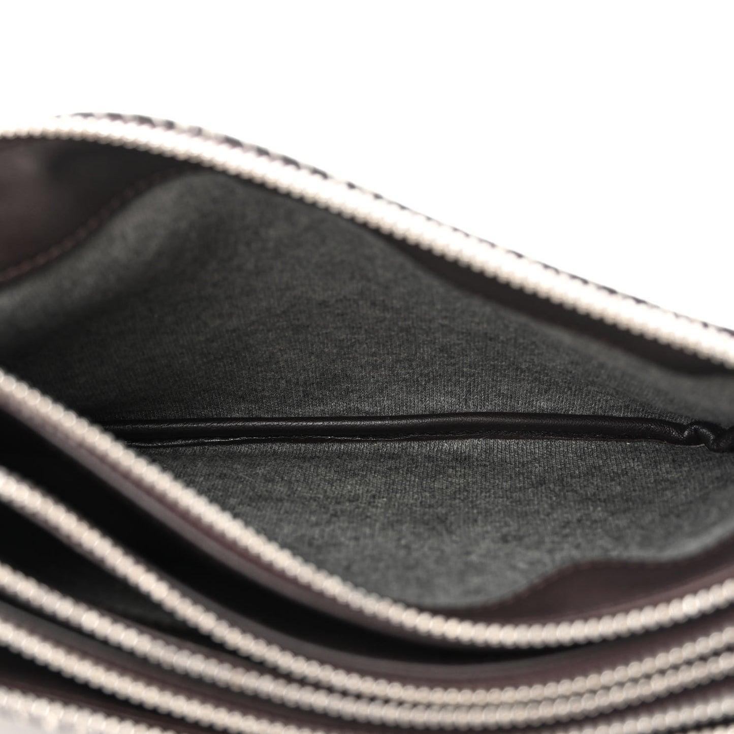 Lambskin Small Trio Crossbody Bag White Brown