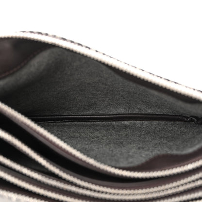 Celine Lambskin Small Trio Crossbody Bag White Brown 5 of 13