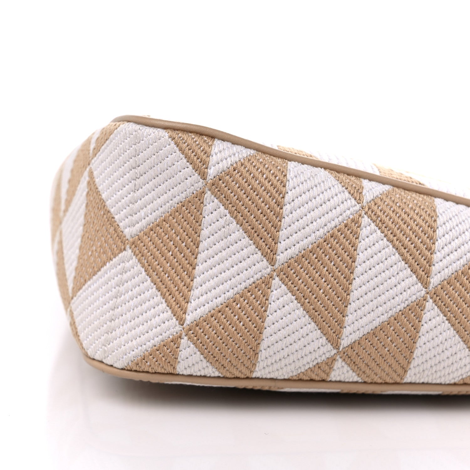 Prada Jacquard Triangolo Symbole Embroidered Mini Triangle Bag Corda Talco 9 of 9