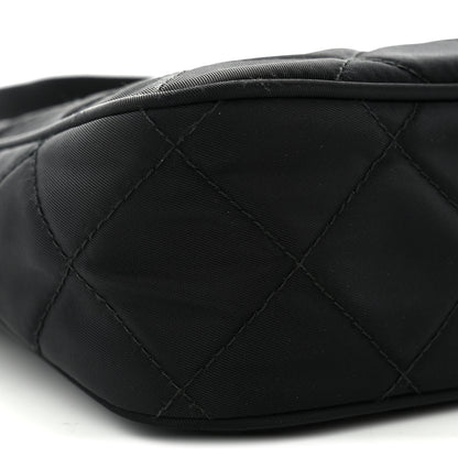 Prada Tessuto Nylon Stitched Shoulder Bag Black 9 of 10