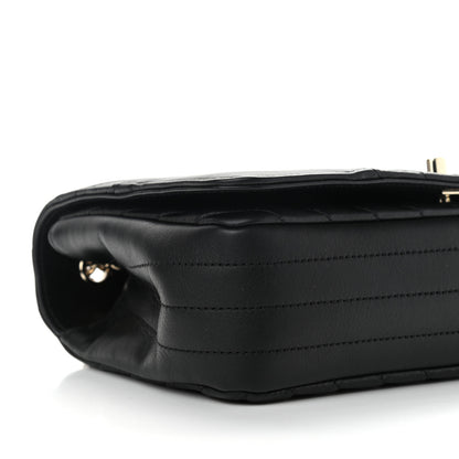 Chanel Calfskin Chevron Quilted Medium Statement Flap Black 11 of 15