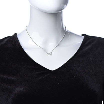 Cartier 18K White Gold Diamond Small Hearts and Symbols Pendant Necklace 2 of 7