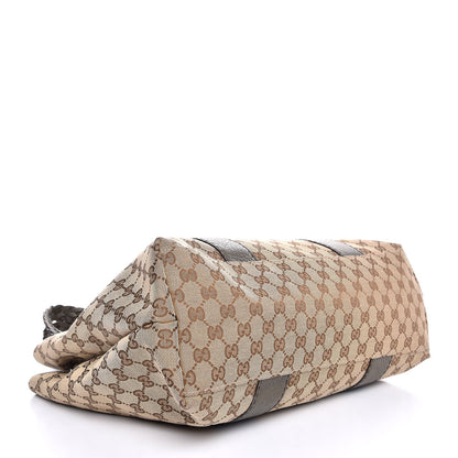 Gucci Monogram Medium Bamboo Bar Tote Olive 4 of 7