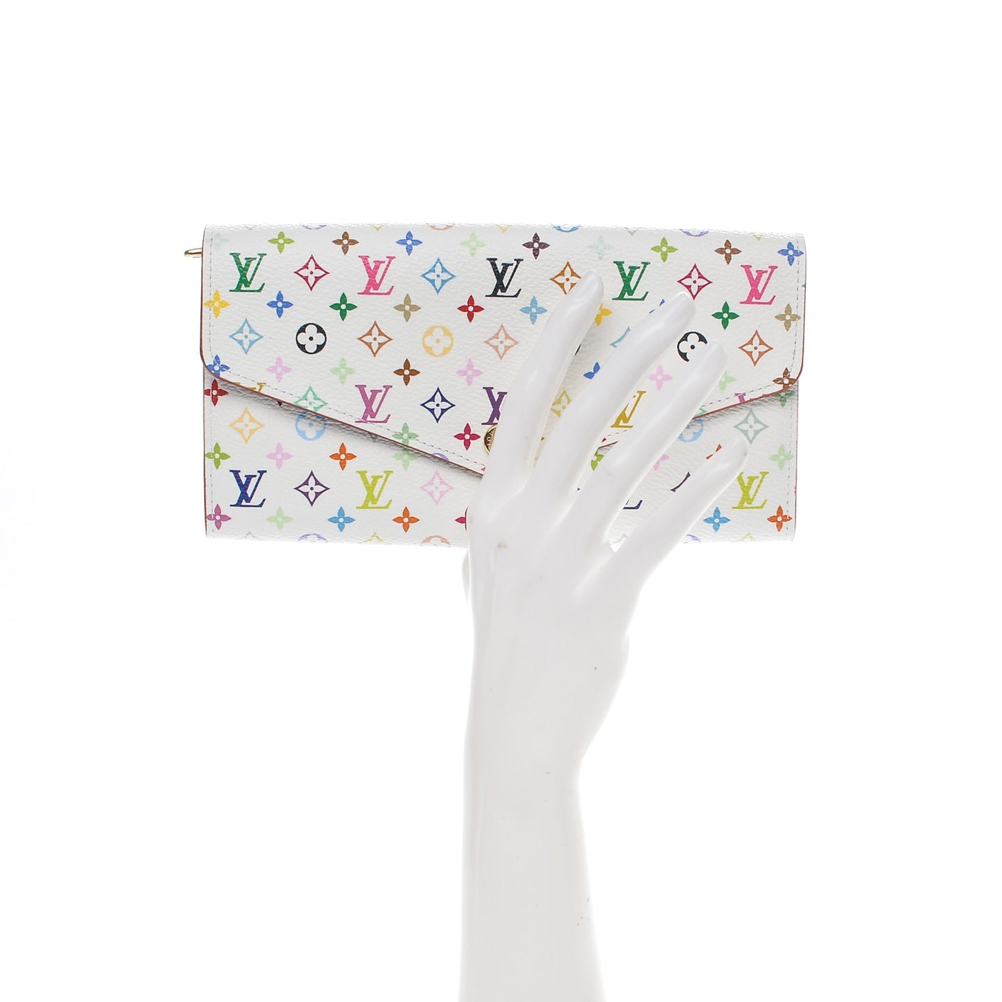 Monogram Multicolor Sarah Wallet NM White Eglantine