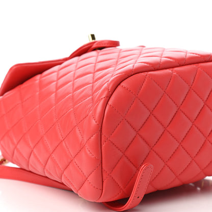 Chanel Lambskin Quilted Small Urban Spirit Backpack Red 8 of 10