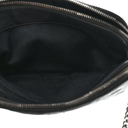 Saint Laurent Grained Lambskin Quilted Mini Becky Double Zip Bag Black 6 of 12
