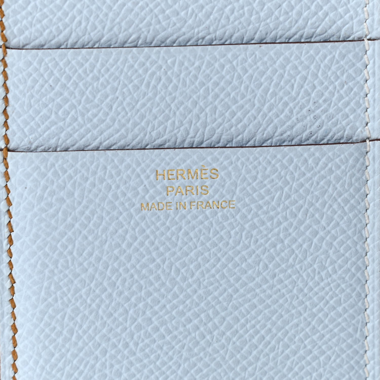 Hermes Epsom Verso Tri-Fold Bearn Compact Wallet Sesame Bleu Brume 6 of 6