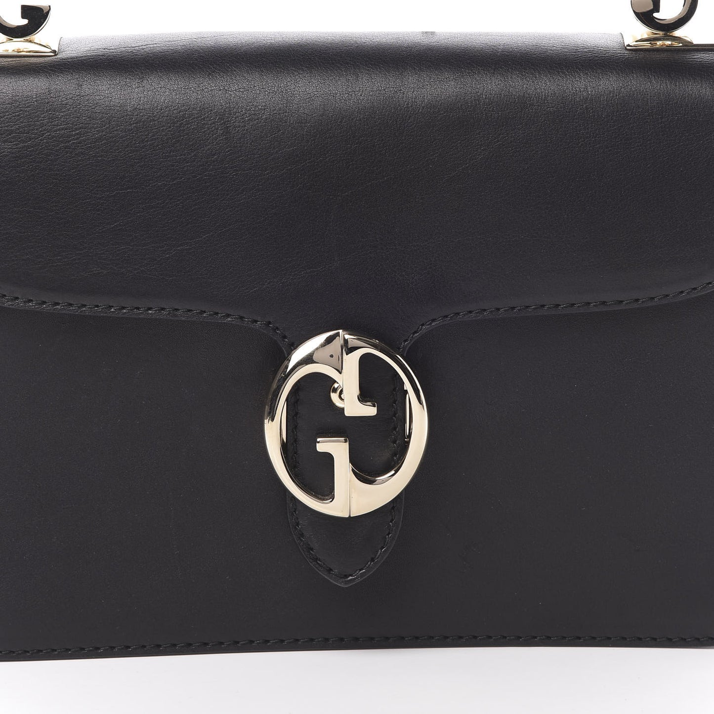 Calfskin Medium 1973 Shoulder Flap Bag Black