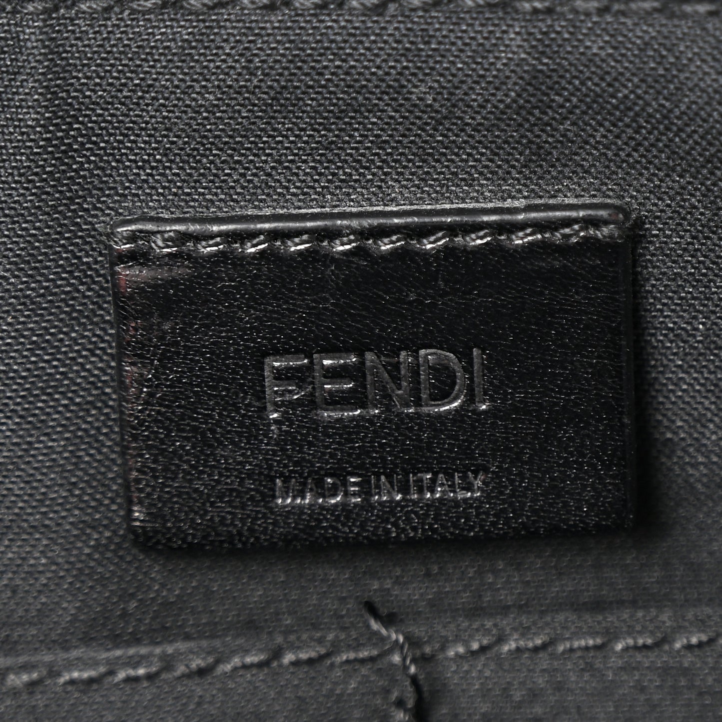 Glazed Fabric Vitello Liberty FF 1974 Diagonal Flat Clutch  Sunflower Black