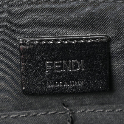 Fendi Glazed Fabric Vitello Liberty FF 1974 Diagonal Flat Clutch  Sunflower Black 6 of 10