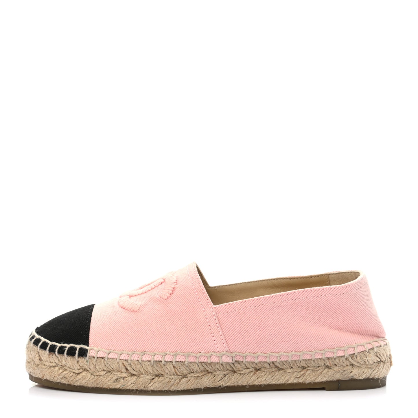 Denim Toile CC Espadrilles 36 Pink Black