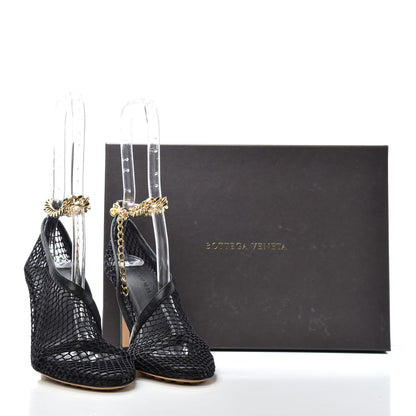 Bottega Veneta Mesh Nappa Chunky Chain Sandals 35 Black 10 of 10