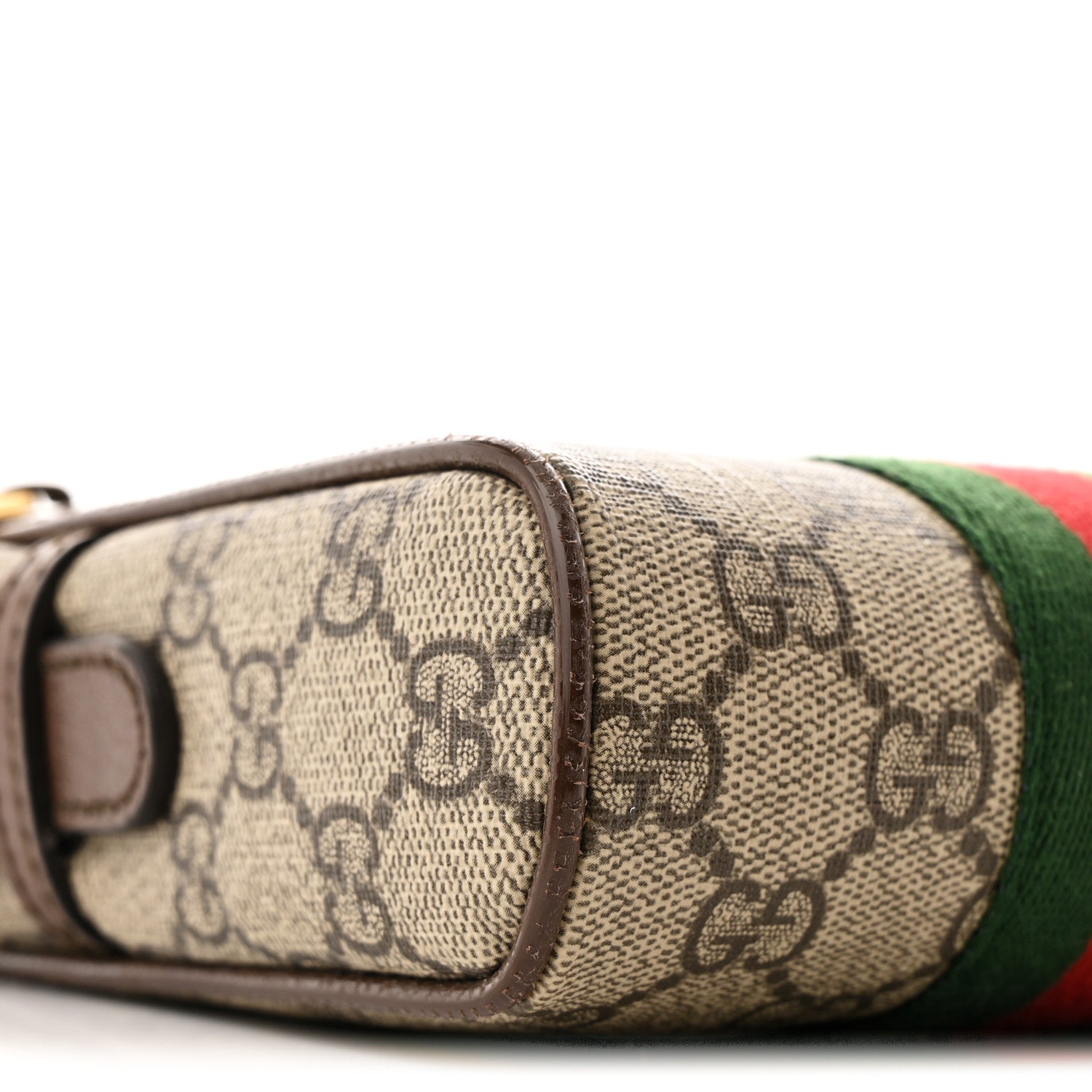 Gucci GG Supreme Monogram Web Mini Ophidia Messenger Brown 9 of 10