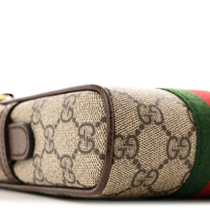 Gucci GG Supreme Monogram Web Mini Ophidia Messenger Brown 9 of 10